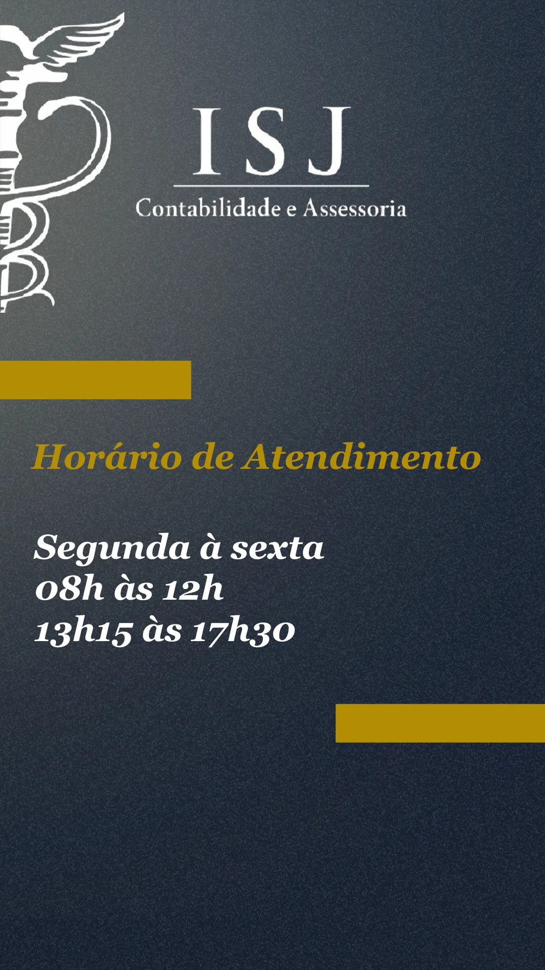Horário de atendimento da ISJ Contabilidade e Assessoria